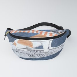 Jack Russell On A Paper Plane print Fanny Pack