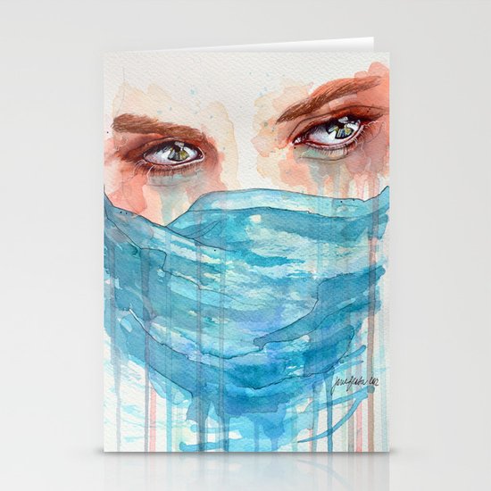 Forgotten, watercolor painting Stationery Cards