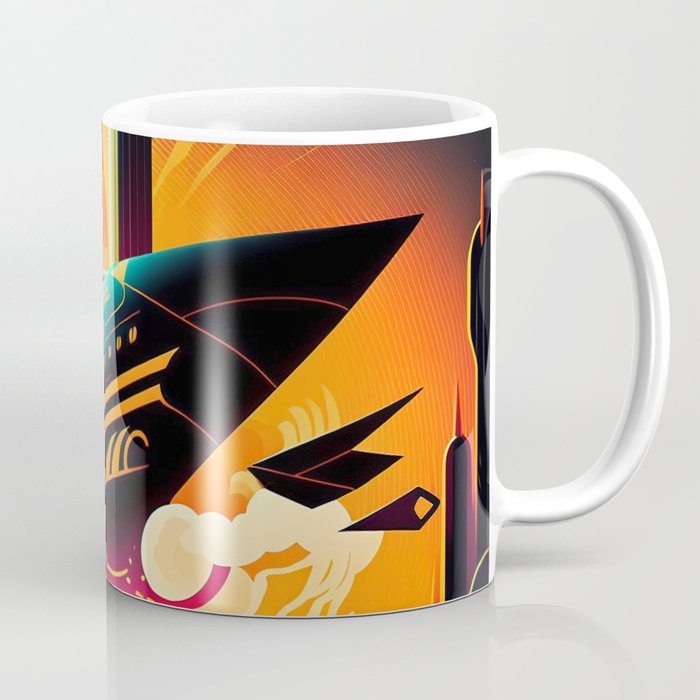 Starship Landing on a Desert Coffee Mug