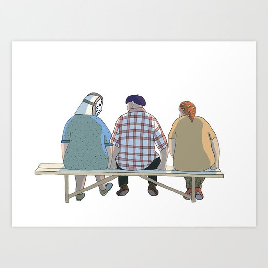 Kind Grandma Art Print