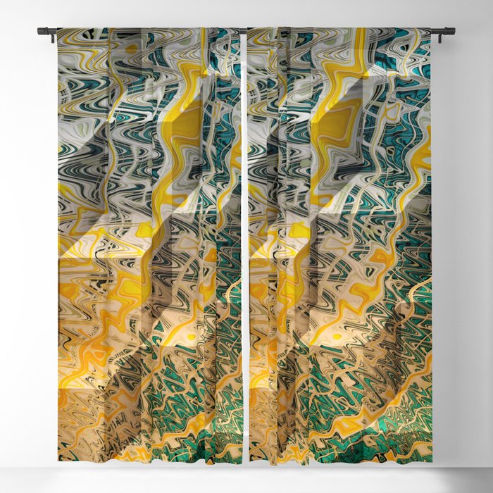 Sunny Staircase contemporary abstract art and decor Blackout Curtain