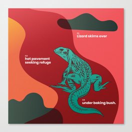 Desert Lizard | Shimmering Path Canvas Print