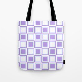 Purple and white checkered pattern Tote Bag