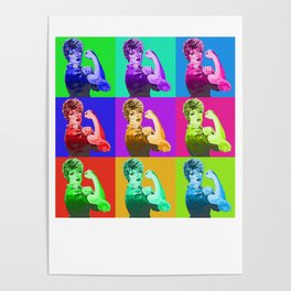The Feminist, Girl Power, Cute Graphic, Funny, Colorful, Rosie The Riveter, Equality Poster | Women, Rosie, Feminist, Equality, Political, Forties, Vintage, Icon, Feminism, Rosietheniteter 