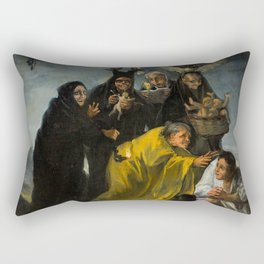 The Witches' Sabbath, Las Brujas by Francisco de Goya Rectangular Pillow