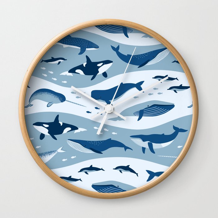 Whale Songs Wall Clock