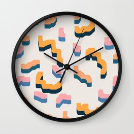 Color confetti pattern 10 Wall Clock