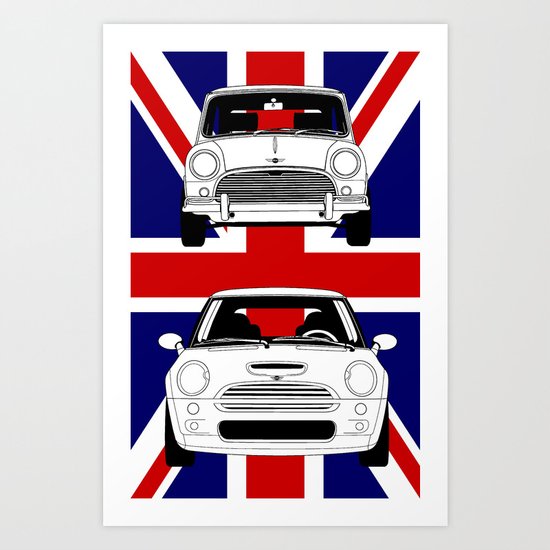 Mini, new and old Art Print