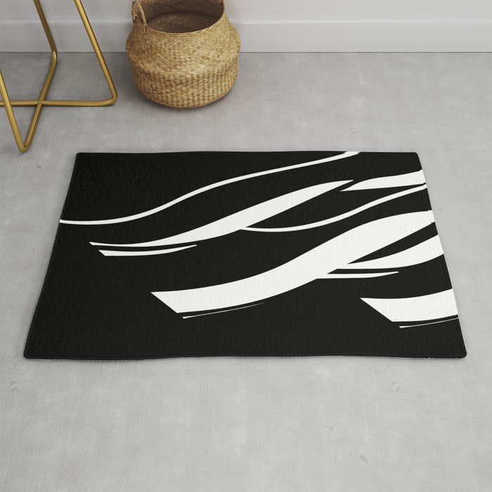 Organic No 17 Black White Graphic Art Minimalism Decor Society6 Rug By Menegasabidussi