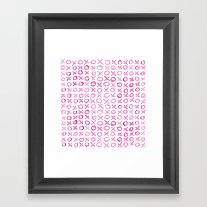 Xoxo valentine's day - pink Framed Art Print