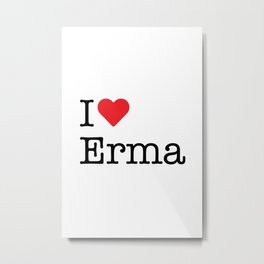 I Heart Erma, NJ Metal Print | Nj, Red, Heart, White, Love, Typewriter, Ihearterma, Graphicdesign, Newjersey, Erma 