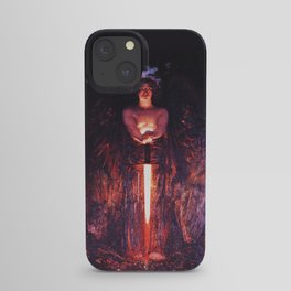 Angel with a flaming sword iPhone Case