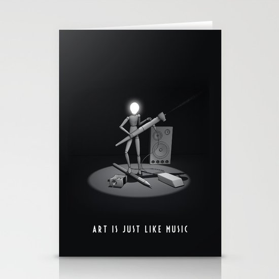 art is just like music Stationery Cards