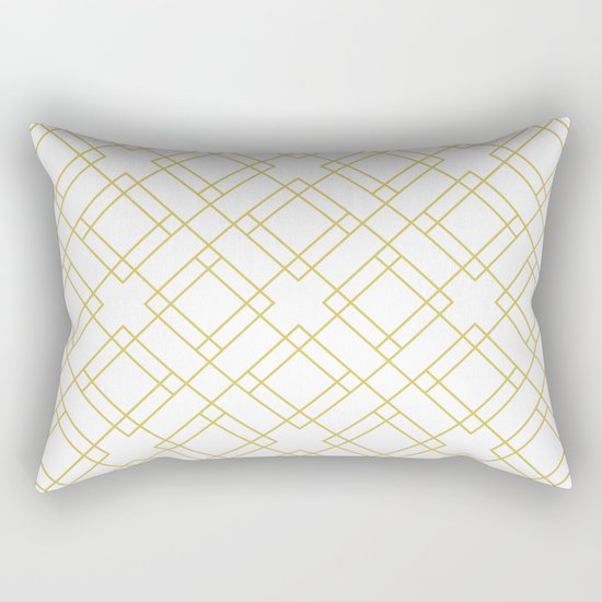 Simply Mod Diamond in Mod Yellow Rectangular Pillow
