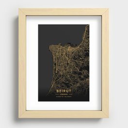 Beirut, Lebanon - Gold Recessed Framed Print