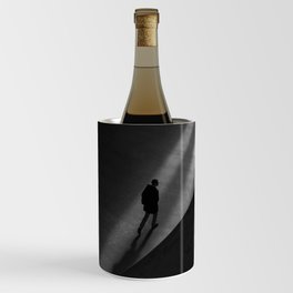 Walking by night - shadows and silhouttes industrial portrait black and white photograph / photography Wine Chiller