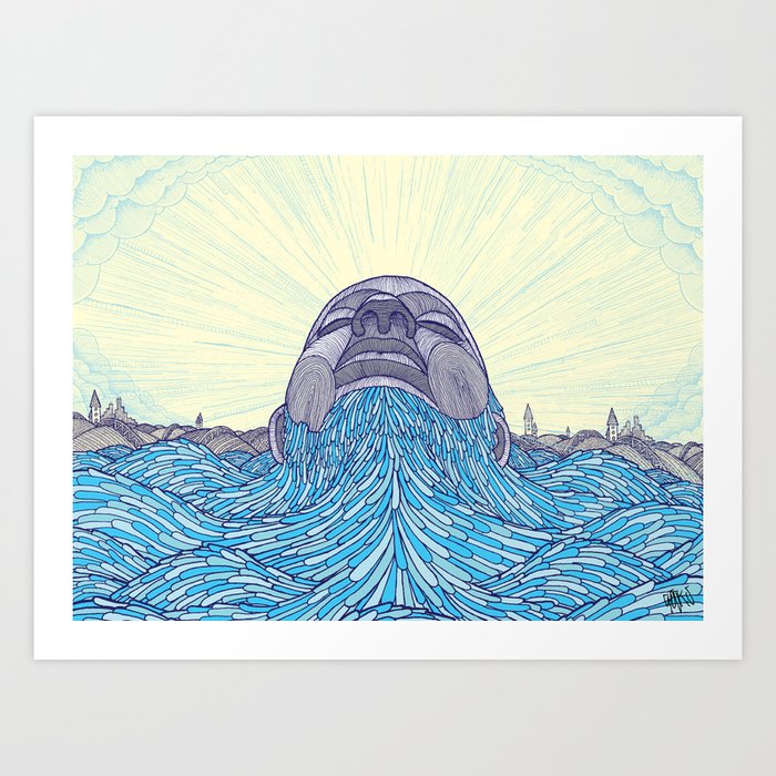 Ocean Face Art Print