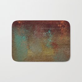 Copper, Gold, and Turquoise Textures Bath Mat