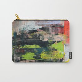 Exploration: A colorful abstract fine art design with pink and neon by Alyssa Hamilton Art Carry-All Pouch