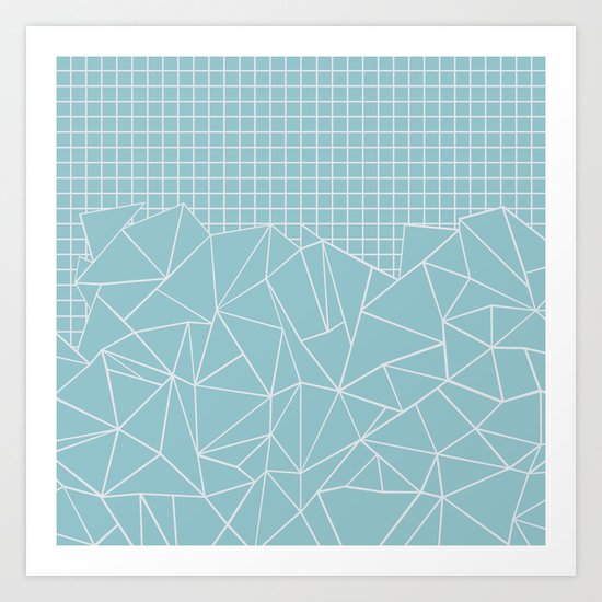 Ab Outline Grid Salty Art Print