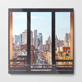 New York City Window Views Metal Print | City, Abstract, Skyline, Colorful, Vibrant, New York City, Window, Newyork, Views, Usa 