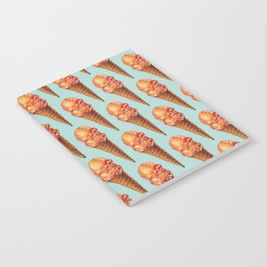 Ice Cream Pattern - Strawberry Scoop Notebook
