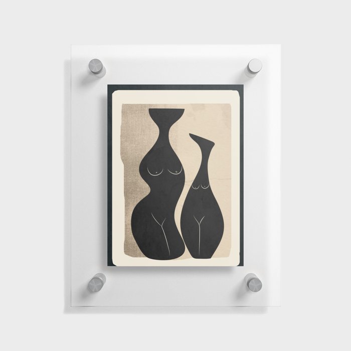 Modern Abstract Woman Body Vases 15 Floating Acrylic Print