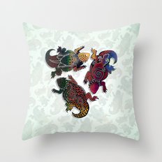 HORNED LIZARDS Throw Pillow