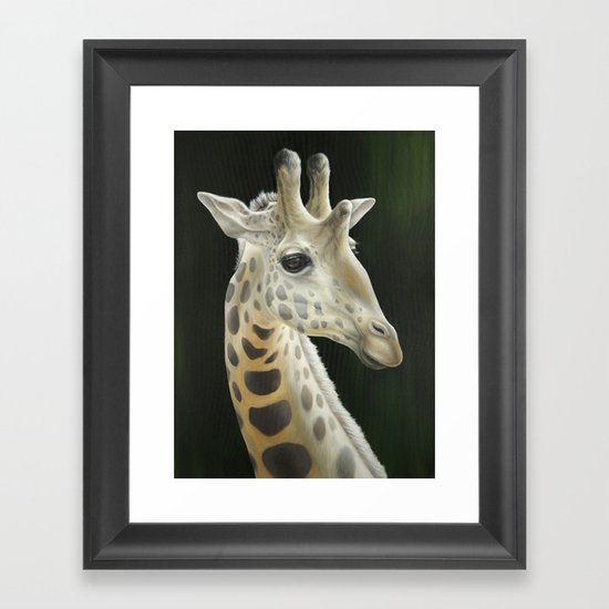 Giraffe Realistic Painting | Animal | Wildlife Art | Nursery Art | Cottage Decor | Home decor Framed Art Print