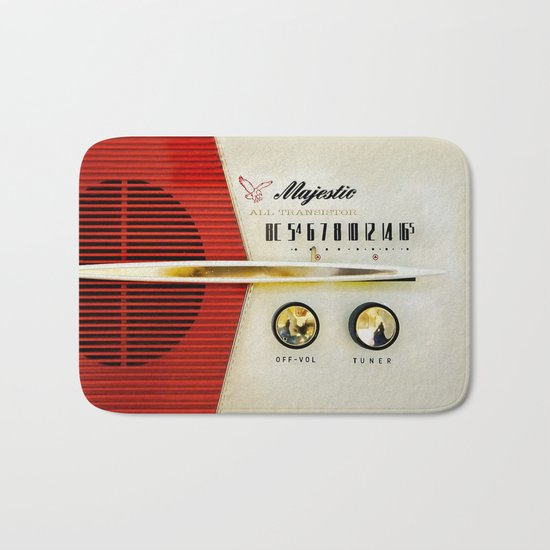 Classic Old Vintage Retro Majestic radio iPhone 4 4s 5 5c 6, ipad, pillow case, tshirt and mugs Bath Mat