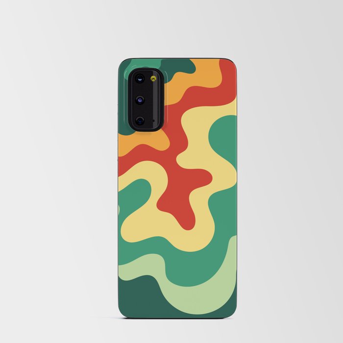 Soft Swirling Waves Abstract Nature Art In Warm Natural African Color Palette Android Card Case