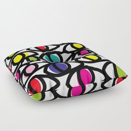 Colorful Abstract Eyes  Floor Pillow