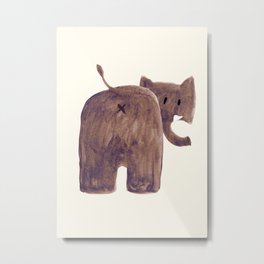 Elephant's butt Metal Print | Butt, Humour, Bottom, Funny, Animal, Posterior, Tusk, Mammal, Bigbutt, Tail 