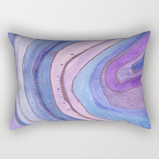 AGATE Inspired Watercolor Abstract 06 Rectangular Pillow