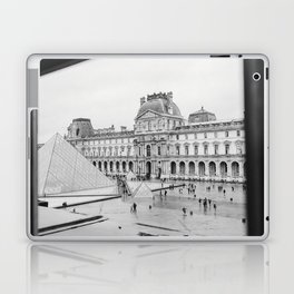Iconic building,The Louvre in Paris in France | Architecture | black and white travel photography  Laptop Skin