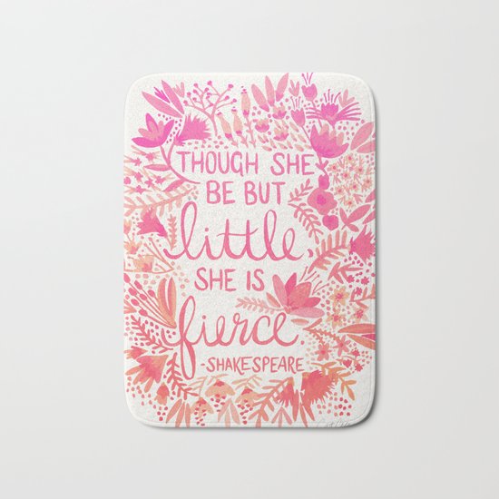 Little & Fierce – Pink Ombré Bath Mat