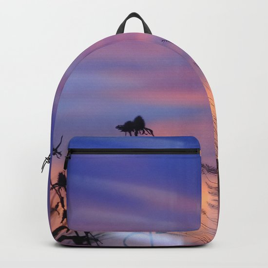 LOOK OUTSIDE - Flowers & Sunset #1 #art #society6 Backpack