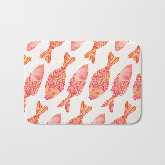Indonesian Fish Duo – Melon Palette Bath Mat