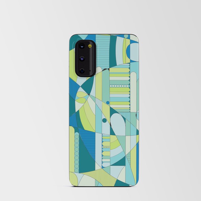 BLUE AND GREEN GEO Android Card Case