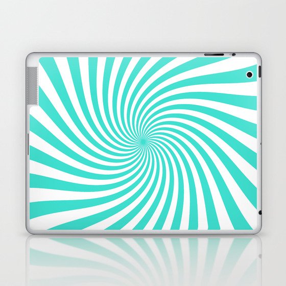 Swirl (Turquoise/White) Laptop & iPad Skin