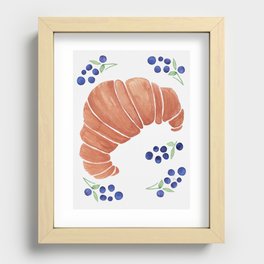 Croissant with Blueberries Recessed Framed Print