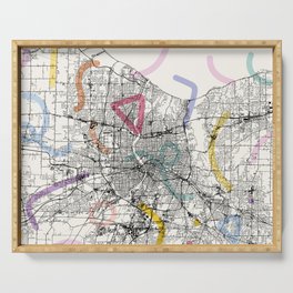 Rochester USA - Authentic City Map Collage Serving Tray
