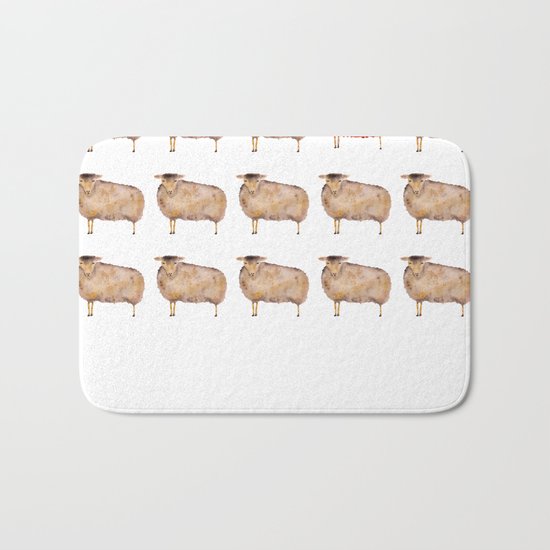 Fluffy sheep Bath Mat