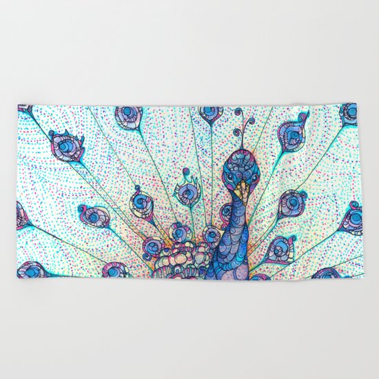Peacock Beach Towel