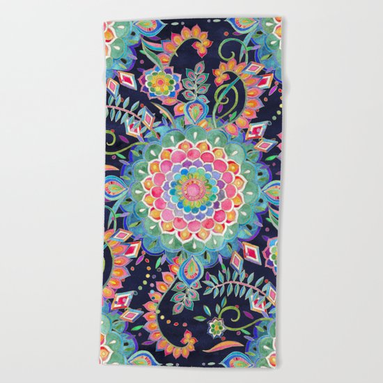 Color Celebration Mandala Beach Towel