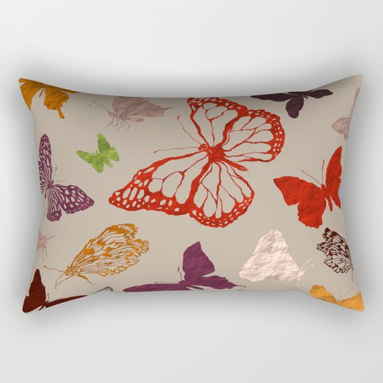 Autumn butterfly neutral Rectangular Pillow