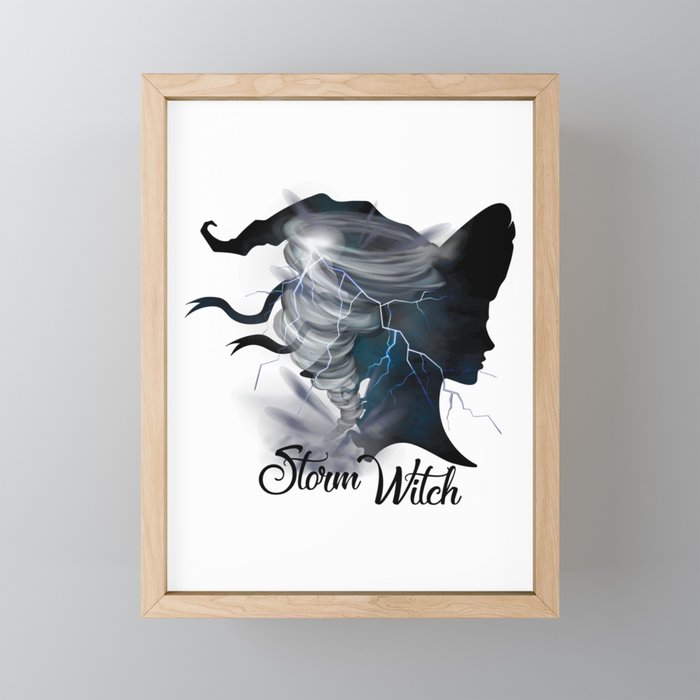 Oz or Bust Storm Witch Framed Mini Art Print