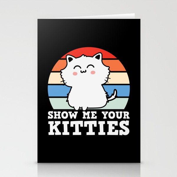 Show Me Your Kitties Vintage Stationery Cards