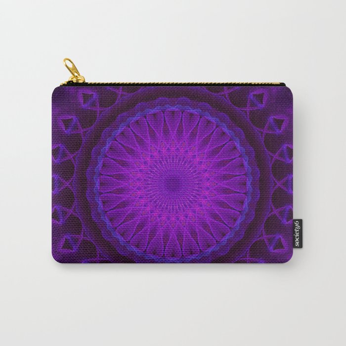 Mandala in blue and purple tones Carry-All Pouch