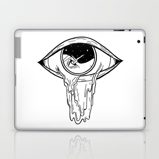 Skinny Dipping Eye Line Drawing Laptop & iPad Skin